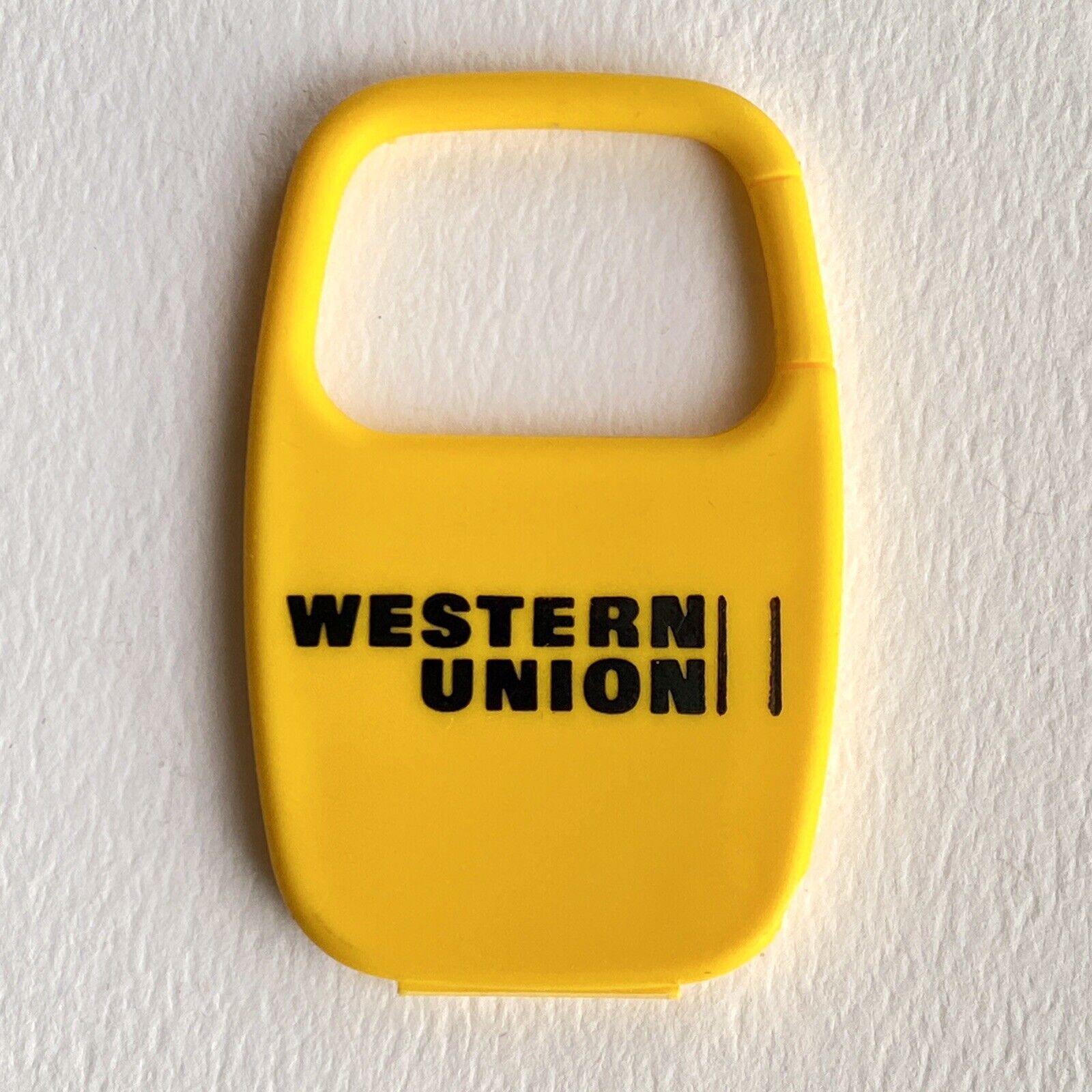Western Union Yellow Advertising Key Fob Holder